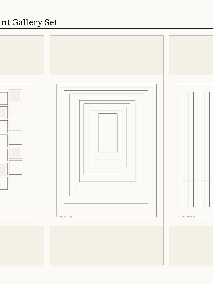 quiet grid gallery set