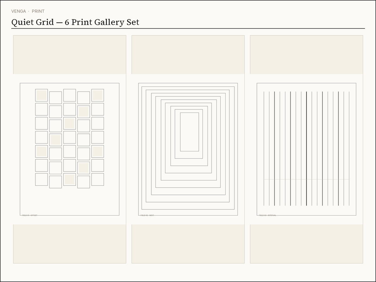 quiet grid gallery set
